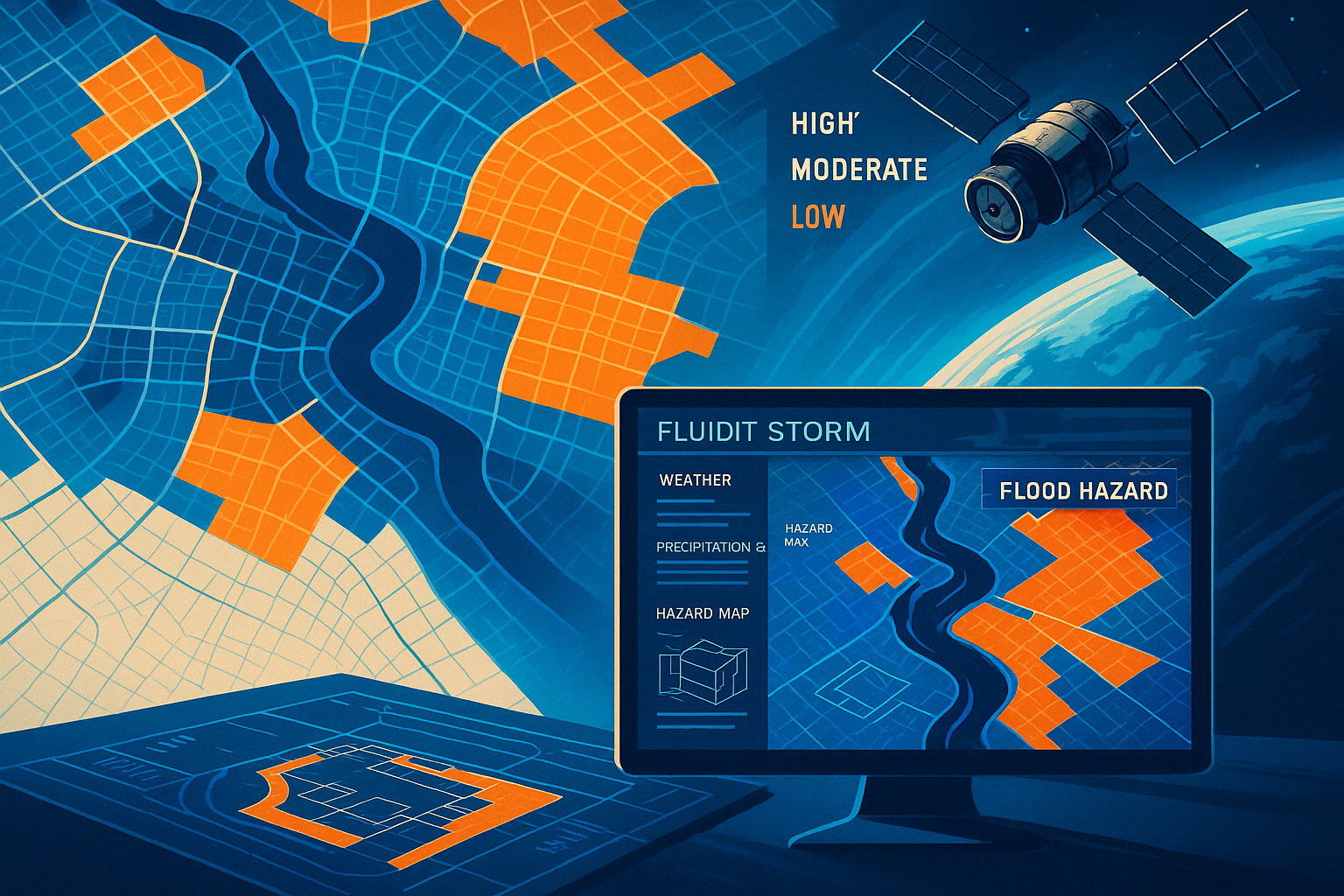 Urban flood risk mapping and hydrological modeling